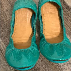 Teal Patent Leather Tieks
